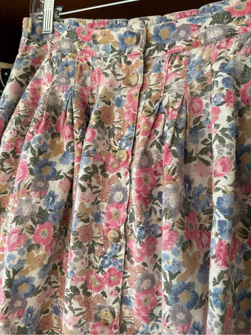 Vintage 90s Floral Prairie Skirt L CottageCore - Picture 2 of 6